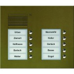 TCS PUK10/2-EB Audio Außenstation Serie PUK 10 Klingeltasten (rechtsbündig) 2-spaltig UP bronze 