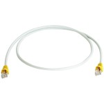 Telegärtner 100008987 Patchkabel Cat.6A 10 Meter gelb S-FTP LSZH Mantel grau 