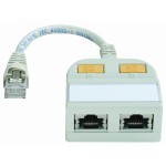 Telegärtner 100023150 Modular-T-Adapter 2x10/100BT/geschirmt 