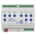 MDT AKS-0816.03 KNX Schaltaktor 8-fach 6TE REG 16 A 230 V AC C-Last Standard 140 µF 