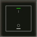 MDT BE-GTL1TS.B1 KNX Glastaster II Light 1-fach RGBW mit Temperatursensor Schwarz Schalten 