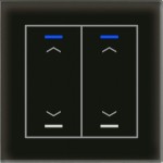 MDT BE-GTL20S.A1 KNX Glastaster II Light 2-fach RGBW Schwarz Jalousie 