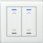 MDT BE-GTL20W.A1 KNX Glastaster II Light 2-fach RGBW Weiß Jalousie 