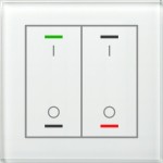 MDT BE-GTL2TW.B1 KNX Glastaster II Light 2-fach RGBW mit Temperatursensor Weiß Schalten 