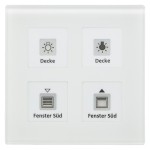 MDT BE-GTT4W.01 KNX Glastaster Plus 4-fach Weiß mit Temperatursensor 
