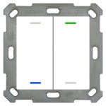 MDT BE-TAL5502.01 KNX Taster Light 55 2-fach RGBW Reinweiß glänzend Neutral 
