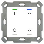 MDT BE-TAL5502.D1 KNX Taster Light 55 2-fach RGBW Reinweiß glänzend Schalten & Jalousie 