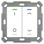 MDT BE-TAL55T2.D1 KNX Taster Light 55 2-fach RGBW mit Temperatursensor Reinweiß glänzend Schalten & Jalousie 