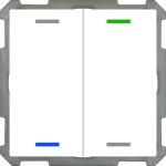 MDT BE-TAL6302.01 KNX Taster Light 63 2-fach RGBW Studioweiß glänzend Neutral 
