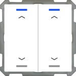 MDT BE-TAL6302.A1 KNX Taster Light 63 2-fach RGBW Studioweiß glänzend Jalousie 