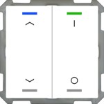MDT BE-TAL6302.C1 KNX Taster Light 63 2-fach RGBW Studioweiß glänzend Jalousie & Schalten 