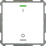 MDT BE-TAL63T1.B1 KNX Taster Light 63 1-fach RGBW mit Temperatursensor Studioweiß glänzend Schalten 