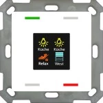MDT BE-TAS5504.01 KNX Taster Smart 55 4-fach mit Farbdisplay Reinweiß glänzend 