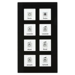 MDT RF-GTT8S.01 KNX KNX RF+ Funk Glastaster Plus 8-fach mit Aktor Schwarz 