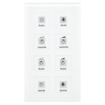 MDT RF-GTT8W.01 KNX KNX RF+ Funk Glastaster Plus 8-fach mit Aktor Weiß 