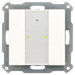MDT RF-TA55A2.01 KNX KNX RF+ Funk Taster Plus 2-fach mit Aktor 55 mm Reinweiß glänzend 