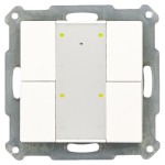 MDT RF-TA55A4.01 KNX KNX RF+ Funk Taster Plus 4-fach mit Aktor 55 mm Reinweiß glänzend 
