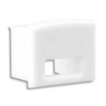 Dotlux 4009 PVC-Endkappe für Profil/Abdeckung DXA5/C weiß mit Kabeldurchführung 