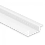 Dotlux 4035 Alu-Einbau-Profil Typ DXE8 2 Meter flach Flügel pulverbeschichtet weiß RAL 9010 für LED-Streifen bis 12mm 