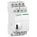 Schneider A9C30114 Fernschalter iTL, 4P, 4 S, 16A, Spule 12 VDC, 24 VAC 50/60Hz 