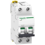Schneider A9F05263 Leitungsschutzschalter iC60N, 2P, 63A, D Charakteristik 