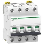 Schneider A9F93463 Leitungsschutzschalter iC60L, 4P, 63A, B-Charakteristik, 15kA 