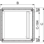 Schneider NSYEC1051 PanelSeT SF-Kabeleinführungsplatte, 1 Kabeldurchf., Clipbefest., 1000x500mm 