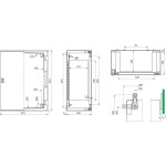 Schneider NSYPLM32G Polyestergehäuse PLM Wandmontage, ohne MP H310xB215xT160mm IP66 