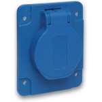 Schneider PKS61B Schukosteckdose, blau, 2p+E, 10/16A, 250 V, für DE, IP54, 65x85mm 