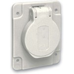 Schneider PKS62G Schukosteckdose, grau, 2p+E, 10/16A, 250 V, für DE, IP54, 65x85mm 