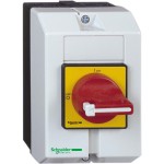 Schneider VCF0GE Not-Aus/Hauptschalter, 3p, 690V, 20A, +Aufbaugehäuse, Griff rot abschließbar 
