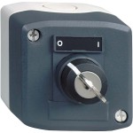 Schneider XALD144E Aufbaugehäuse, Harmony XALD, Kunststoff, dunkelgrau, 1 Schlüsselschalter, O-I, 22mm, 1S+1Ö 