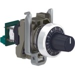 Schneider XB4BD912R10K Potentiometer, Komplettgerät, Harmony XB4, Metall, 22mm, schwarz, Widerstand 10K Ohm 
