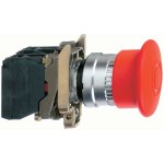 Schneider XB4BT845 Not-Aus/Not-Halt-Schalter, Harmony XB4, Metall, 22mm, rot, Pilz 40mm, Zugentriegelung, 1S+1Ö 