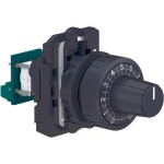 Schneider XB5AD912R10K Potentiometer, Komplettgerät, Harmony XB5, Kunststoff, schwarz, 22mm, Widerstand 10K Ohm 