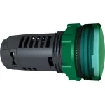 Schneider XB5EVB3 Leuchtmelder, Harmony XB5, Kunststoff, Monoblock, grün, 22mm, universelle LED, glatte Kalotte, 24V ACDC 