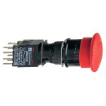 Schneider XB6AS8349B Not-Halt/Not-Aus-Taster, rund, Ø 16, Drehentriegelung, rot, 1S+2Ö 