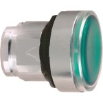 Schneider ZB4BH033 Leuchtdrucktaster, Frontelement, Harmony XB4, Metall, 22mm, grün, unbeschriftet, für universelle LED, rastend 