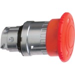 Schneider ZB4BS844 Not-Aus/Not-Halt-Schalter, Frontelement, Harmony XB4, Metall, 22mm, rot, Pilz 40mm, Drehentriegelung 