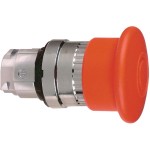 Schneider ZB4BT84 Not-Aus/Not-Halt-Schalter, Frontelement, Harmony XB4, Metall, 22mm, rot, Pilz 40mm, Zugentriegelung 