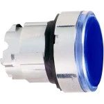 Schneider ZB4BW36 Leuchtdrucktaster, Frontelement, Harmony XB4, Metall, 22mm, blau, unbeschriftet, tastend, glatte Kalotte, BA9s 