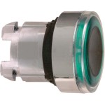 Schneider ZB4BW933 Leuchtdrucktaster, Frontelement, Harmony XB4, Metall, 22mm, grün, beleuchteter Ring, für universelle LED 