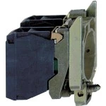 Schneider ZB4BZ106 Hilfsschalterblock mit Befestigungsflansch, Harmony XB4, Metall, 22mm, 30mm, 1S+1Ö, Schraubklemme 