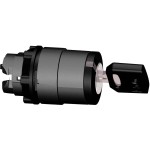 Schneider ZB5AG2 Schlüsselschalter, Frontelement, Harmony XB5, Kunststoff, 22mm, schwarz, 2 Stellungen, rastend 