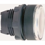 Schneider ZB5AH013 Leuchtdrucktaster, Frontelement, Harmony XB5, Kunststoff, 22mm, weiß, unbeschriftet, für universelle LED, rastend 