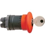 Schneider ZB5AS944D Not-Aus/Not-Halt-Schalter, Frontelement, Harmony XB5, Kunststoff, 22mm, rot, Pilz 40mm, Schlüsselentriegelung, Dom 4A185 