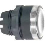 Schneider ZB5AW313S Leuchtdrucktaster, Frontelement, Harmony XB5, Kunststoff, 22mm, weiß, für universelle LED, geriffelte Kalotte 