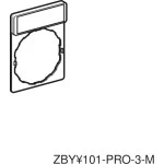 Schneider ZBY2330 Schildträger 30x40mm, für Ø 22 Geräte, m. Schild EMERGENCY STOP 