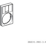 Schneider ZBZ35 Schildträger 30x50mm o. Schild, für Ø 22 Geräte m. rundem Frontelement 
