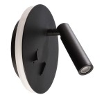 Deko-Light 341243 Wandaufbauleuchte, Brahe IV Rund, 8,5 W, 3000 K, Schwarz, 220-240 V/AC, 50 / 60 